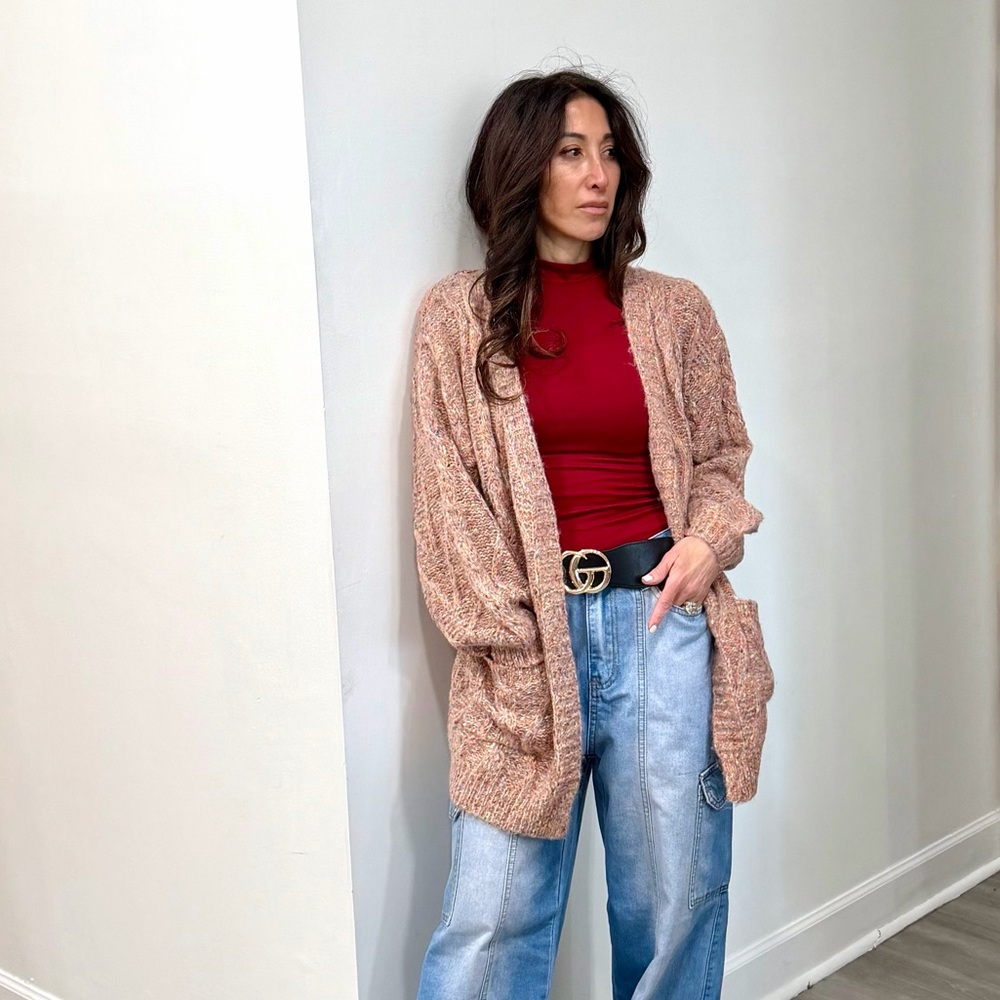 Boho Cozy Knit Cardigan with pockets